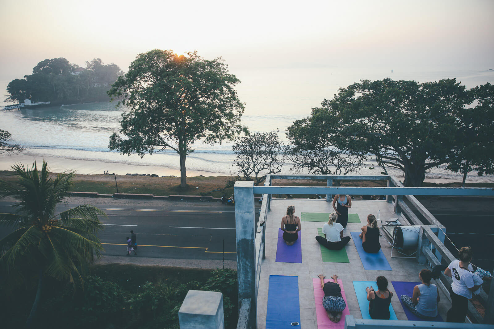 Ceylon Sliders yoga class in Weligama Sri Lanka